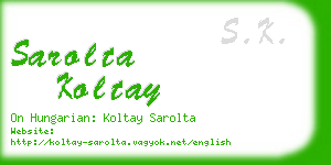 sarolta koltay business card